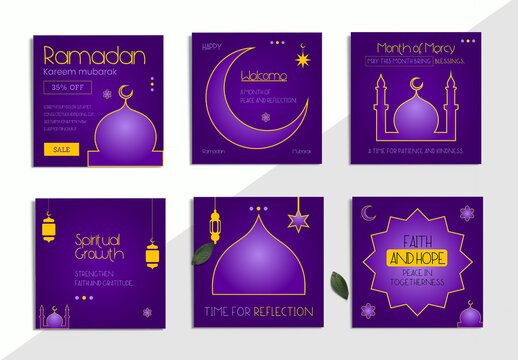 Ramadan Kareem Social Media Post Design Collection
