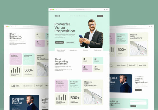 SaaS Modern Corporate Website Landing Page Template