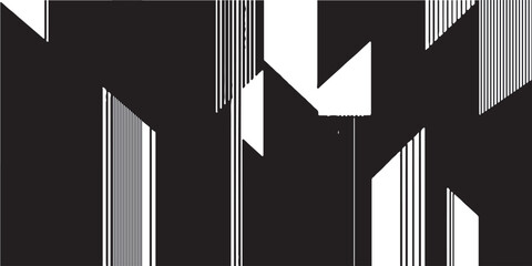 Modern abstract geometric background, vector minimalist poster with black and white geometric shapes, brutalist inspired graphics, bold aesthetics. © AunurRafiq