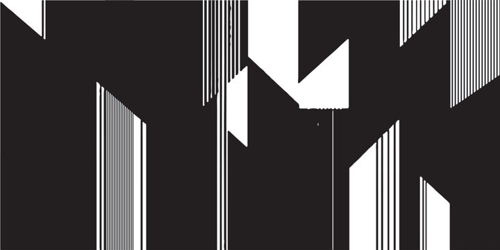 Modern abstract geometric background, vector minimalist poster with black and white geometric shapes, brutalist inspired graphics, bold aesthetics.