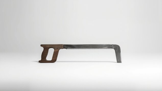 hacksaw separated on white