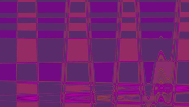 Abstract digital art vector with purple, pink, and red grid bands, wave distortions, vibrant gradients, and glitch spectrogram design