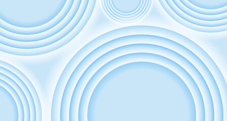 Obraz premium Light blue geometric tech background with minimal glossy circles. Vector concept design