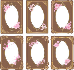 フレーム飾り枠　桜の花