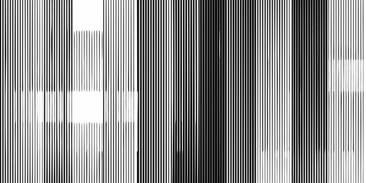 Abstract black and white vertical lines with a blurred white shape