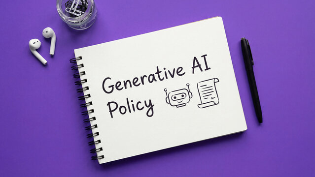 Generative artificial intelligence policy framework concept for responsible AI governance usage guidelines regulatory compliance and ethical documentation in organizational and enterprise settings