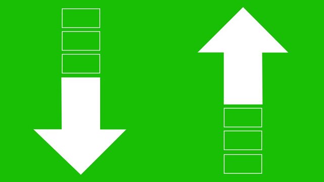 Simple motion graphic animation scroll down up arrow. 4k,.. 
Scroll Up and Down Arrow Animation &ndash; Simple Navigation Icon on Clean Background &ndash; 4K,....
