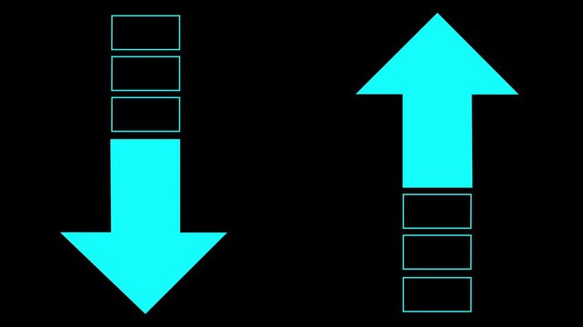Simple motion graphic animation scroll down up arrow. 4k,.. 
Scroll Up and Down Arrow Animation &ndash; Simple Navigation Icon on Clean Background &ndash; 4K,....