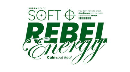 Urban Minimalist Fashion Typography. Slogan typography for casual, retro, and streetwear styles. For screen printing on oversized t-shirts and jackets. © lanllan