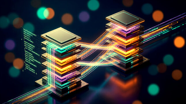 Visualization of a large language model's transformer architecture