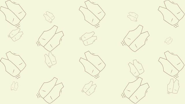 Holidaythemed pattern featuring presents, life vests, doodles in a cheerful design perfect for greeting cards, gift wrap, and seasonal decorations.