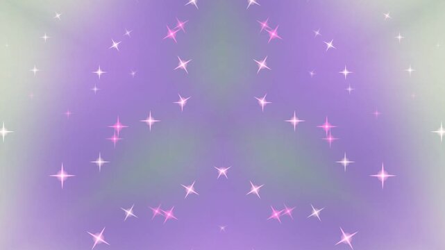 Sparkling Starfield Backdrop in Pastel Hues of Lavender and Mint Green with Soft Glow