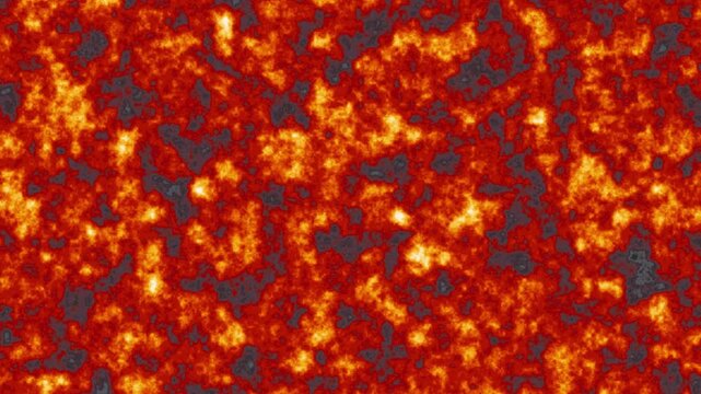 Over head view inside a volcano - Lava surface in 2d - Motion Graphic