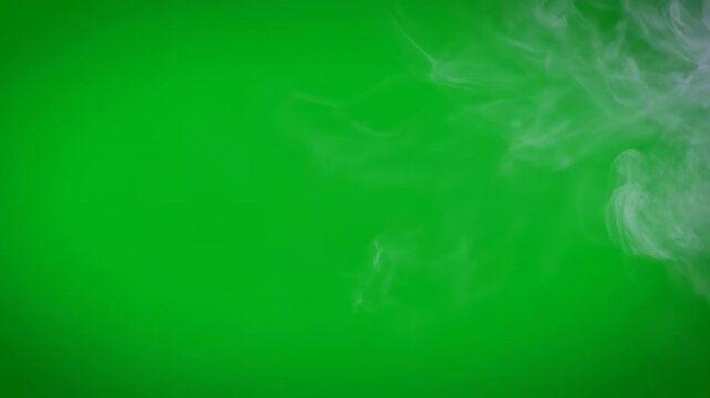 A translucent, smoke-like entity drifting slowly across a green screen horror, visual, ethereal