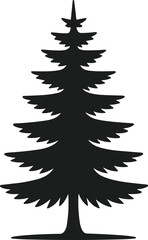 Fototapeta premium Black pine tree silhouette vector graphic 1