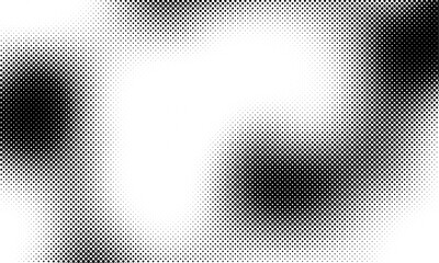 Fototapeta premium Halftone dotted background. Halftone effect vector pattern. Circle dots isolated on overlay background. Trendy circular gradient