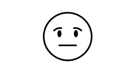 Neutral round face emoji with straight mouth.