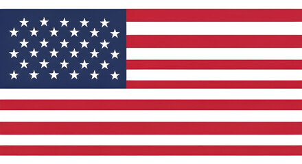 American Flag Waving In Wind Close Up.