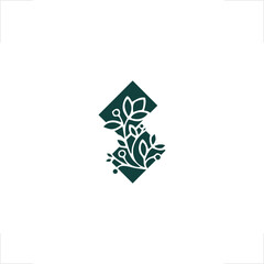 Obraz premium Minimalist landscape niche logo for the gardening industry, featuring a geometric topiary style perfect for florist branding, luxury ikebana studio use, bonsai nursery identity, and eco-friendly bouti