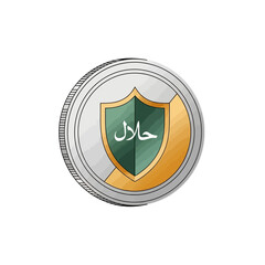 Fototapeta premium Halal certification symbol for food and product authenticity
