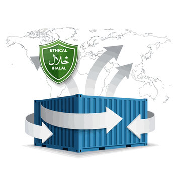 Global halal certified shipping container for ethical trade
