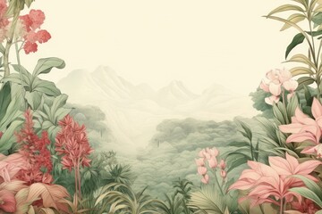 Obraz premium Stunning tropical flowers garden backgrounds landscape outdoors.