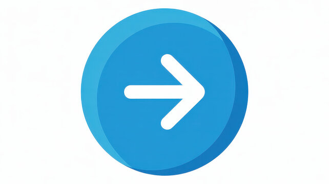 Blue circle with white arrow pointing right arrow