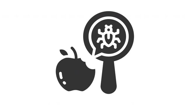 Animated fruit insect icon