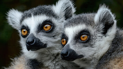 Fototapeta premium lemur catta portrait