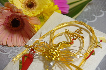 結婚式のお祝い　結納　水引