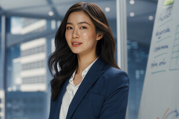 若い日本人ビジネスウーマン　Generative AI