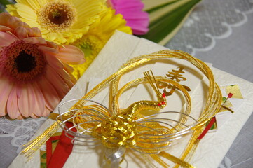 結婚式のお祝い　結納　水引