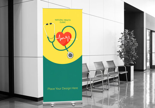 Medical Rollup Banner Mockup