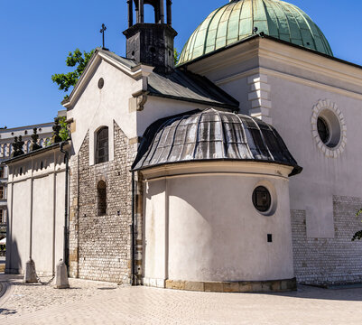 A beautiful old church in the main market square of Krakow, Poland.