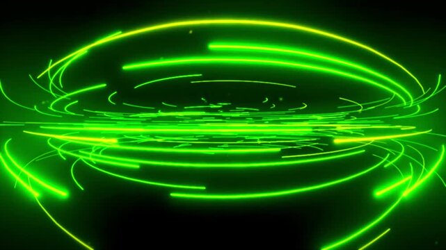 Green Energy Rings &ndash; Futuristic Seamless 4K VJ Loop