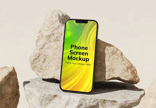 Realistic Smartphone Screen Mockup