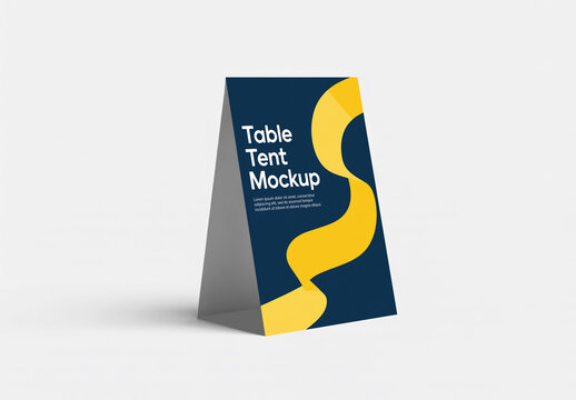 Vertical Table Tent Mockup