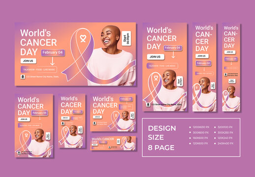 World Cancer Day Banner Template Set