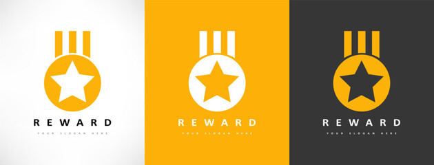 award medal logo vector design
