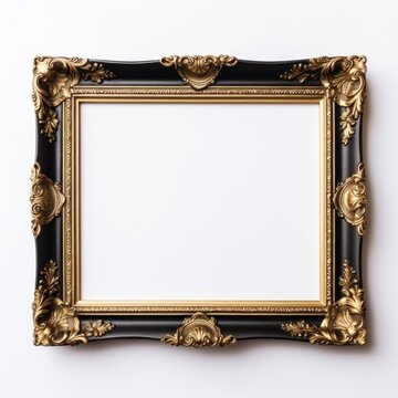 Squart Victoria black and gold mirror frame photo.