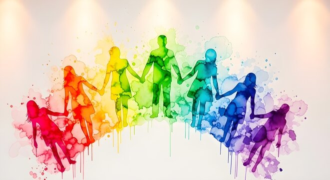 Personas de todos los colores caminan juntas, la mentalidad empresarial inclusiva valora la dignidad y el respeto por todas las personas.