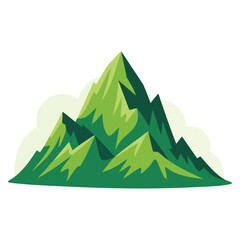 Flat color colorful mountain peak nature view scenery vector illustration template design ideal for travel poster outdoor or adventure themes © Nass Studio