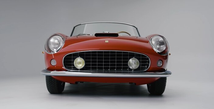 1961 Ferrari 250 GT SWB California Spider, retro, sports car. classic red car