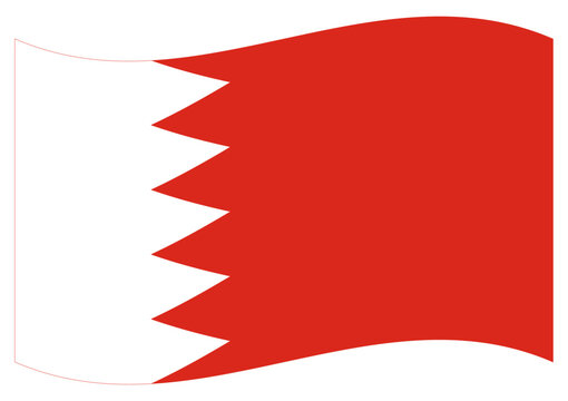 Waving Bahrain Flag Asian Country