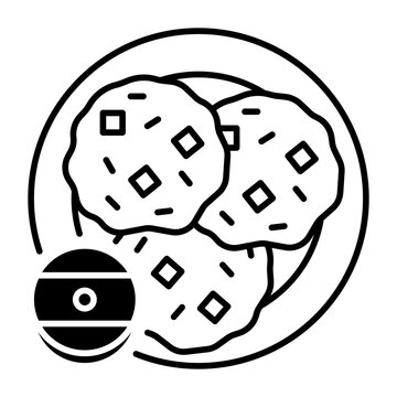 This Malpua icon is suitable for Holi Indian Festival.