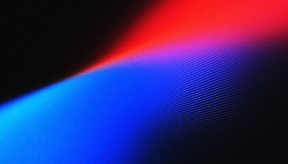 Naklejka premium Vibrant red and blue gradient with black background and subtle texture, perfect for modern design and technology concepts, abstract background for.