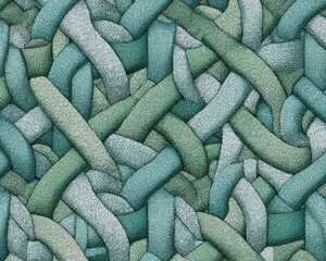 Abstract Geometric Pattern With Teal Green And Blue Colors