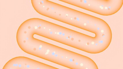 Abstract illustration of healthy intestinal flora and bacteria in the gut.
