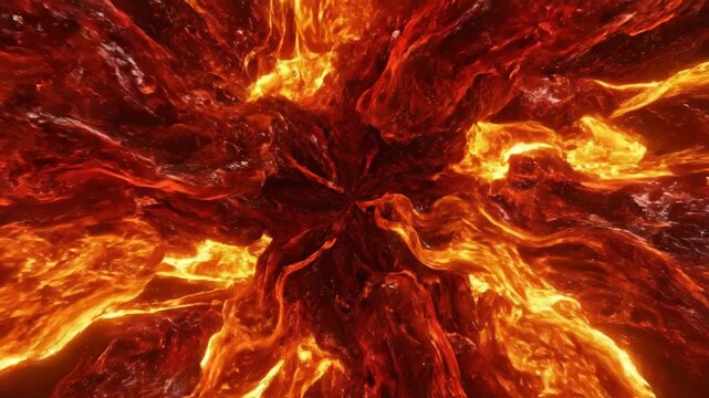 Vibrant orange and yellow flames swirling in a dynamic pattern