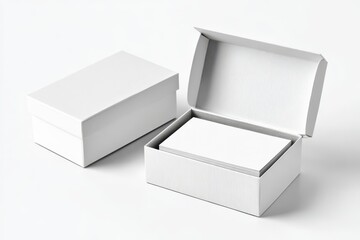 Packaging Mockup For Branding White Boxes For Product Presentation Unboxing Experience Minimalist Design And Brand Identity Showcase